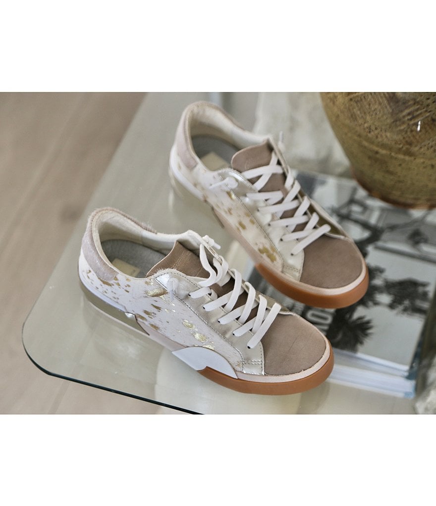 Kendall + Kylie Women's Anthracite Leopard EZORA 2.0 Low Top Lace Up Multi Sneakers