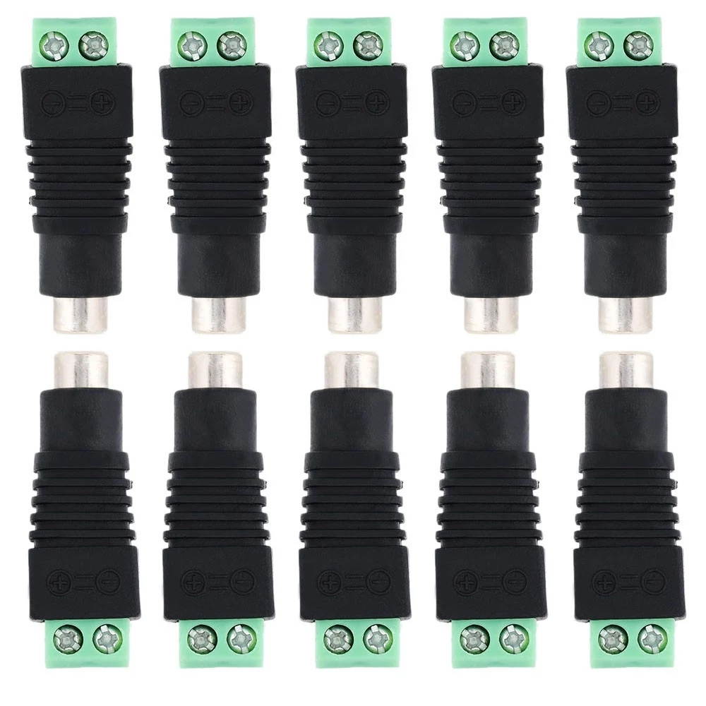 ESCAM 10 Pc Screw Terminal Coaxial Cat5 to BNC Female Video Balun Connector