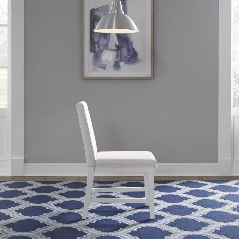 Set of 2 Linear Dining Chairs White - Home Styles