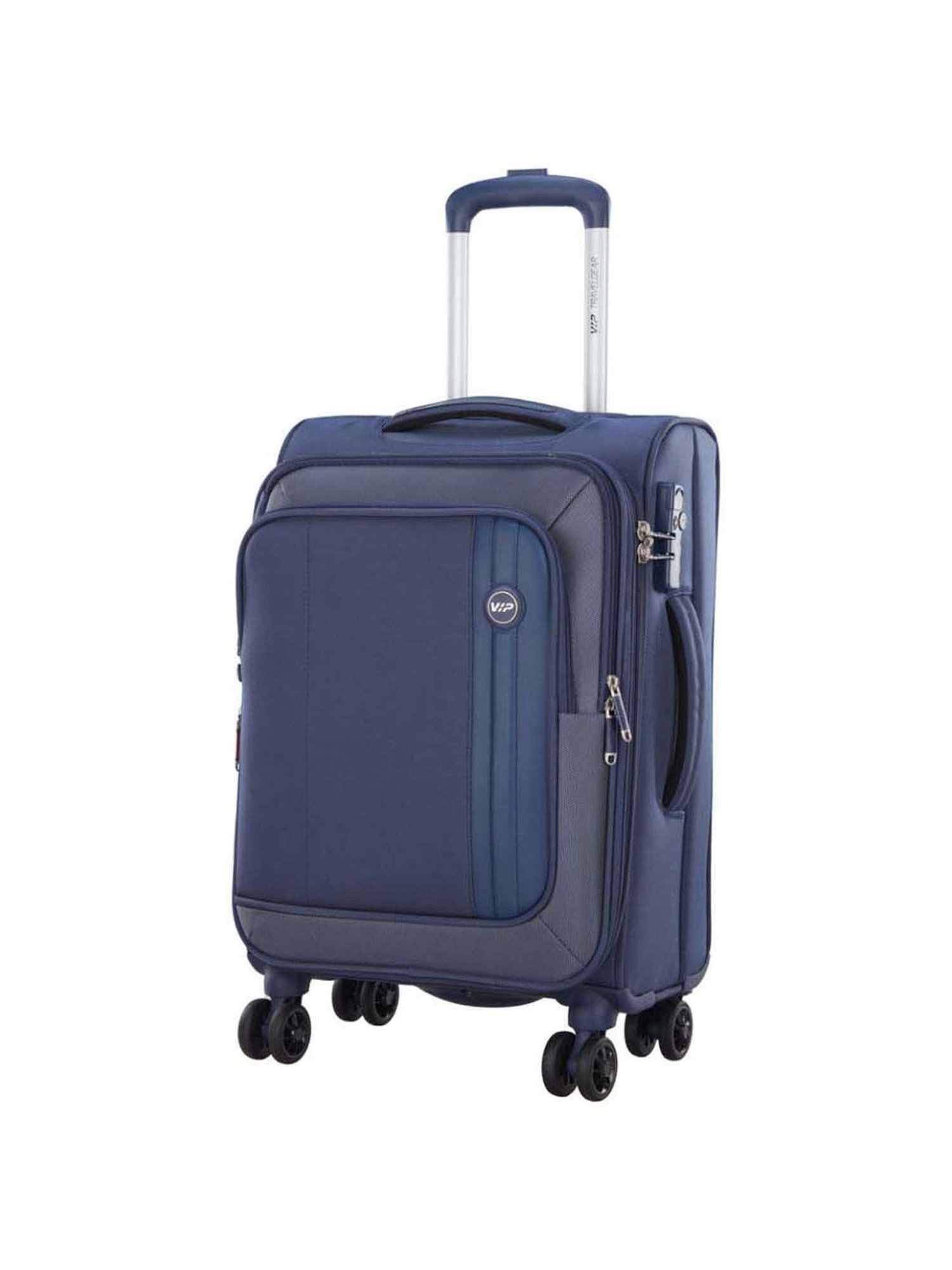 VIP Unicorn Nxt Blue Solid Soft Cabin Trolley Bag - 36.5 cm