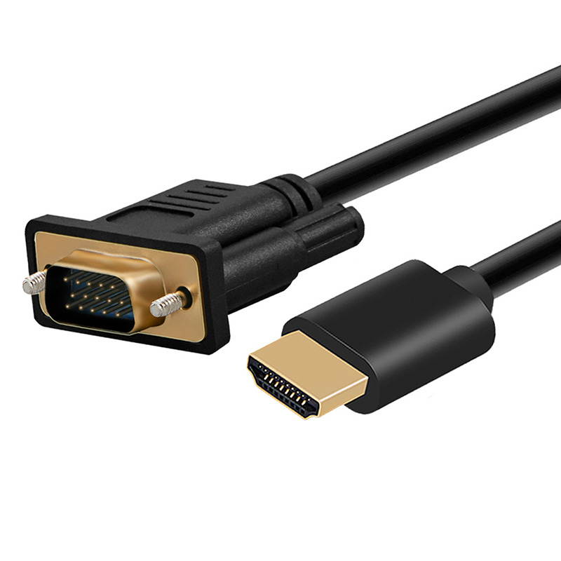 HDMI to VGA, Hannord Gold-Plated HDMI to VGA 6 Feet Cable (Male to Male) Compatible for Computer, Desktop, Laptop, PC, Monitor, Projector, HDTV, Raspberry Pi, Roku, Xbox and More