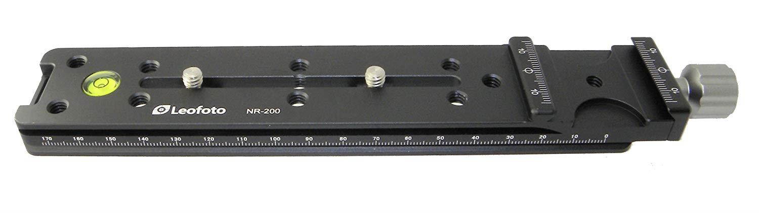 200mm Nodal Slide Rail & Clamp with D-Ring screws Arca & RRS Compatible NR-200 Leofoto