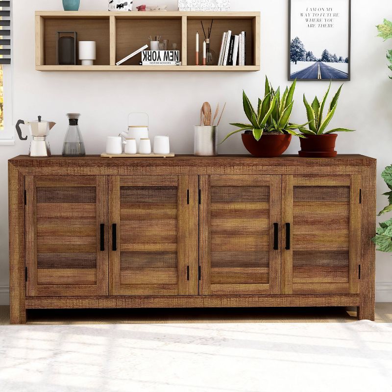 Quinto Buffet Server with 2 Cabinets Natural Rustic - HOMES: Inside + Out