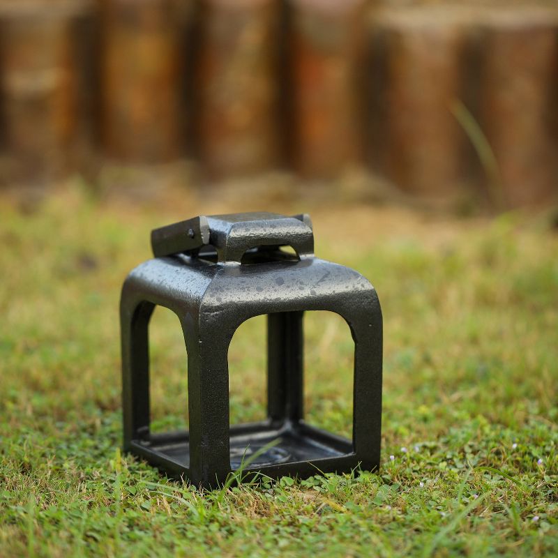 6.5" x 5" Aluminum Cast Metal Pillar Outdoor Lantern Black - Smith & Hawken™