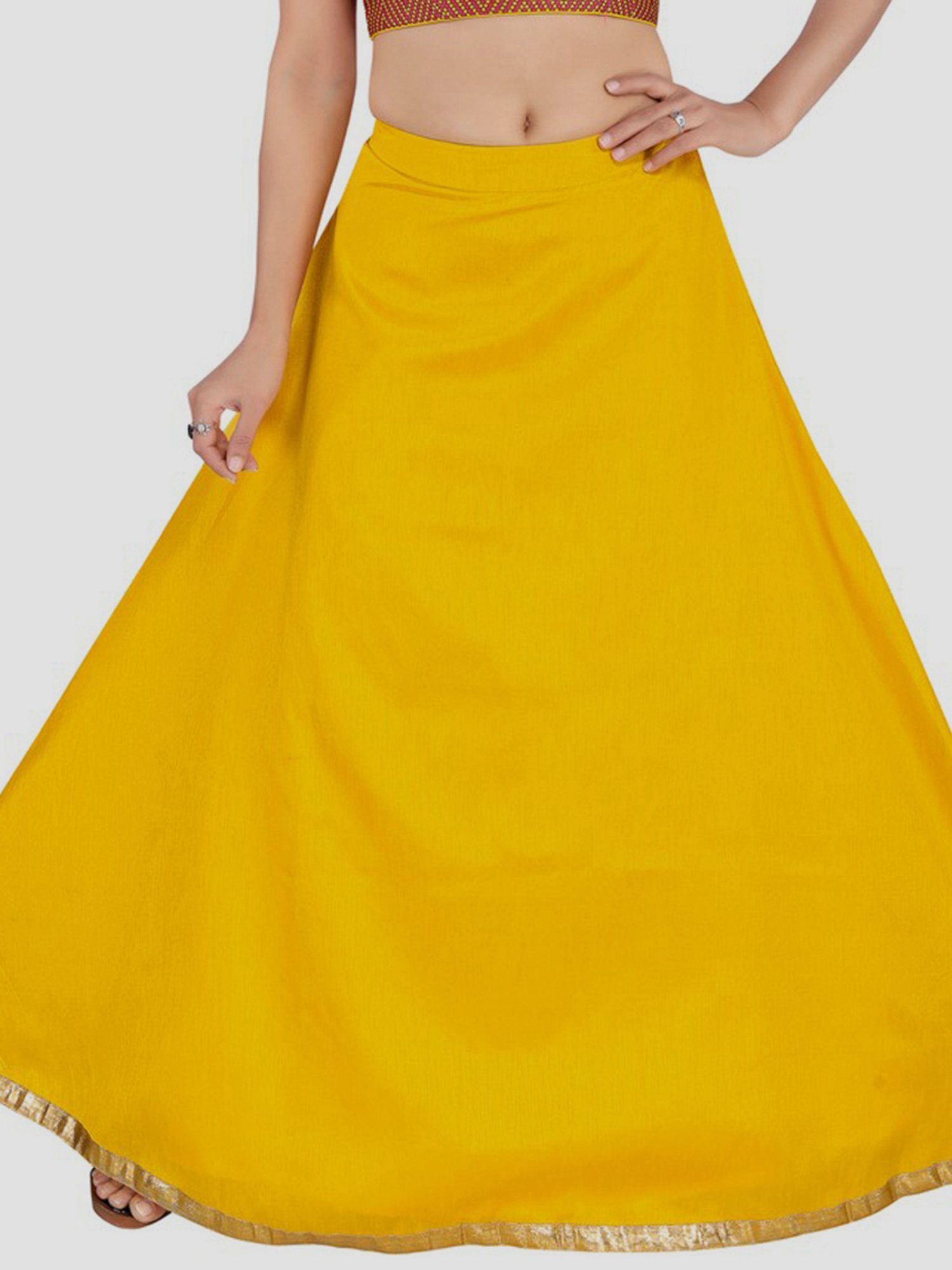 Salwar Studio Mustard Regular Fit Skirt