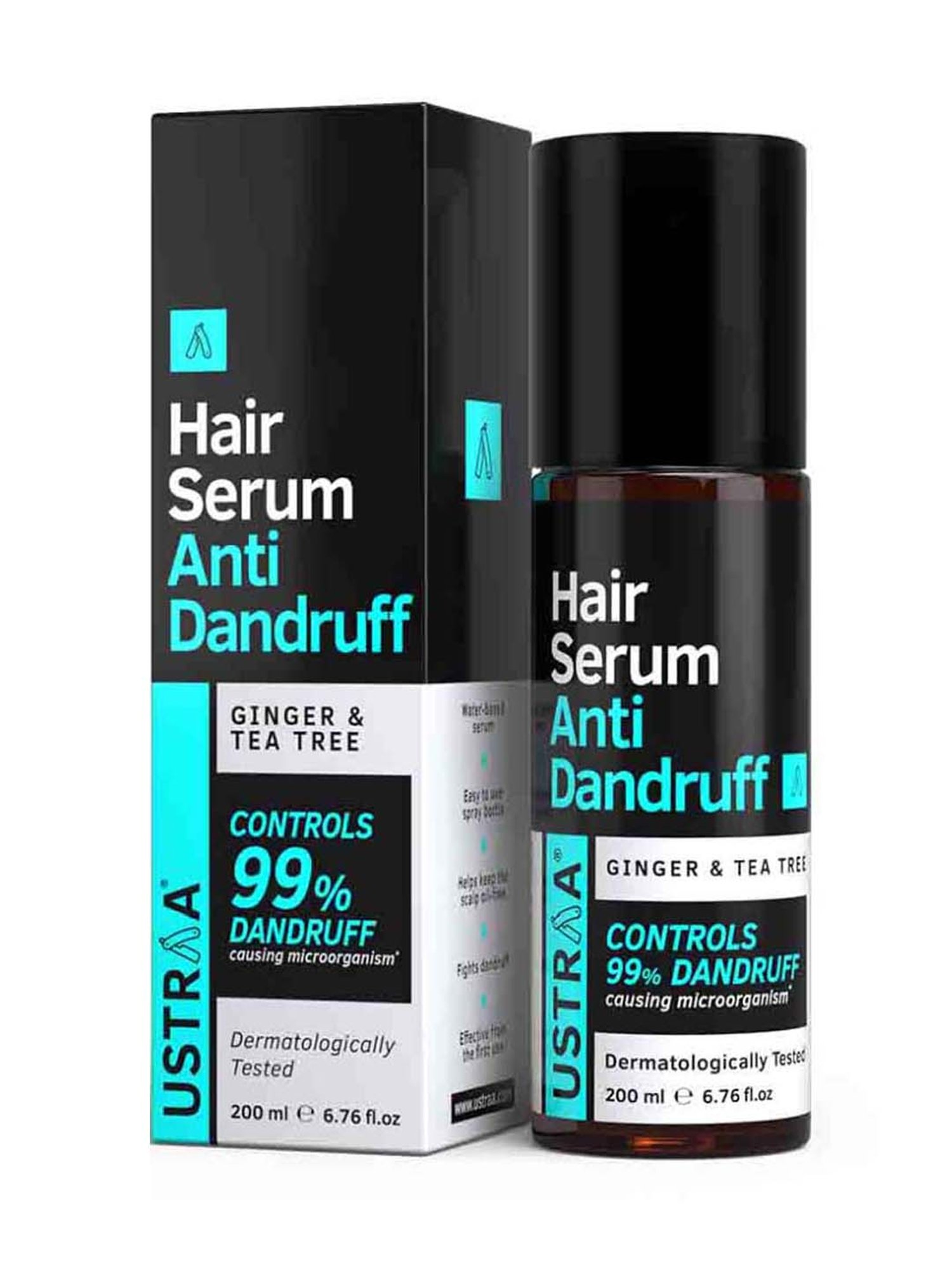 Ustraa Anti Dandruff Hair Serum - 200 ml & Hair Growth Vitalizer - 100 ml