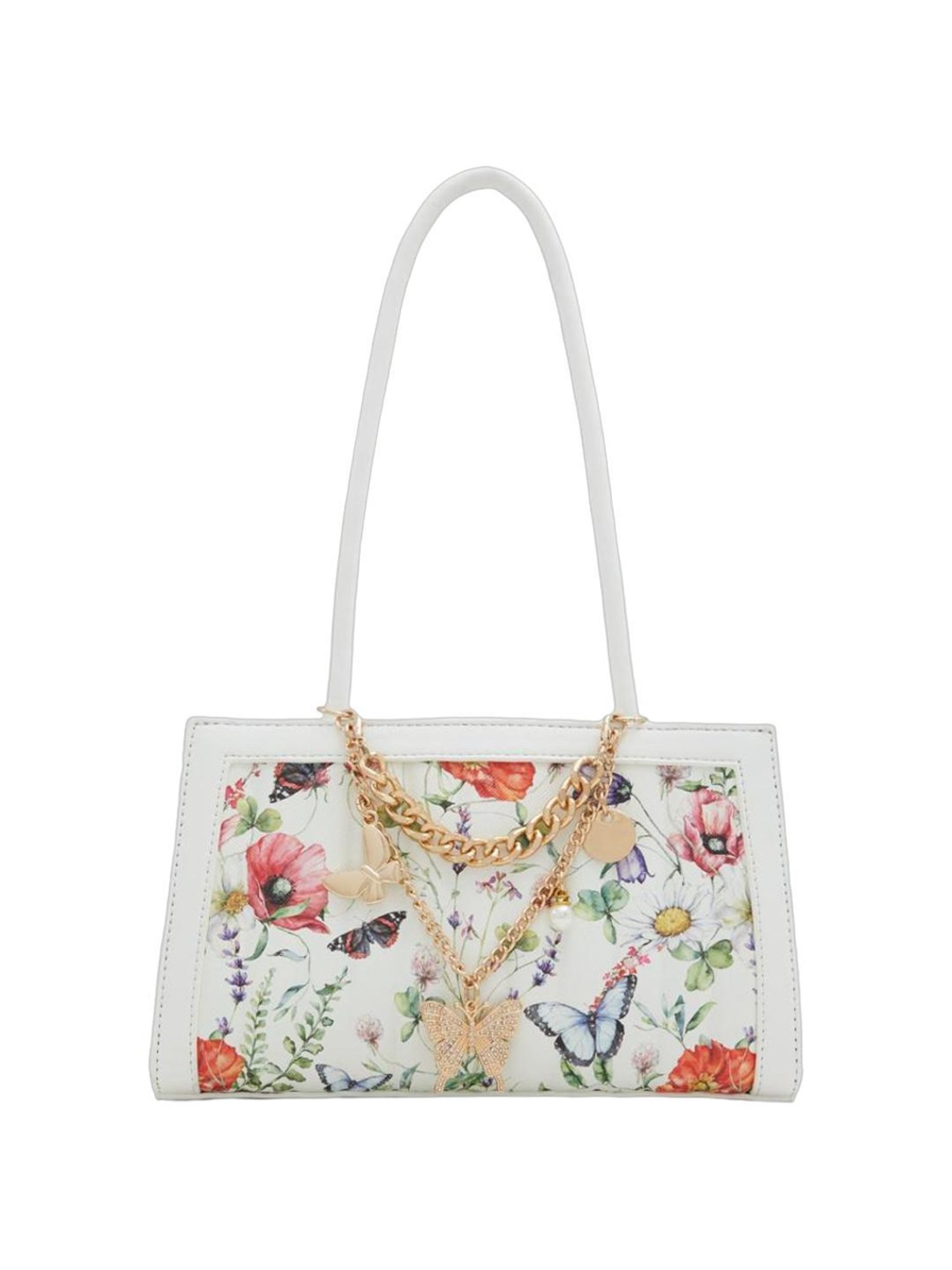 Call It Spring White Printed Shoulder Handbag
