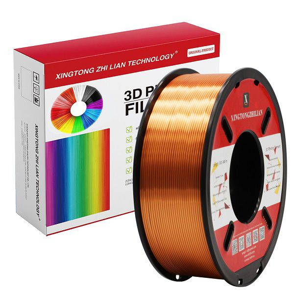 XTZL3D | Silk PLA Filament for 3D Printer, Copper,1kg, 1.75mm