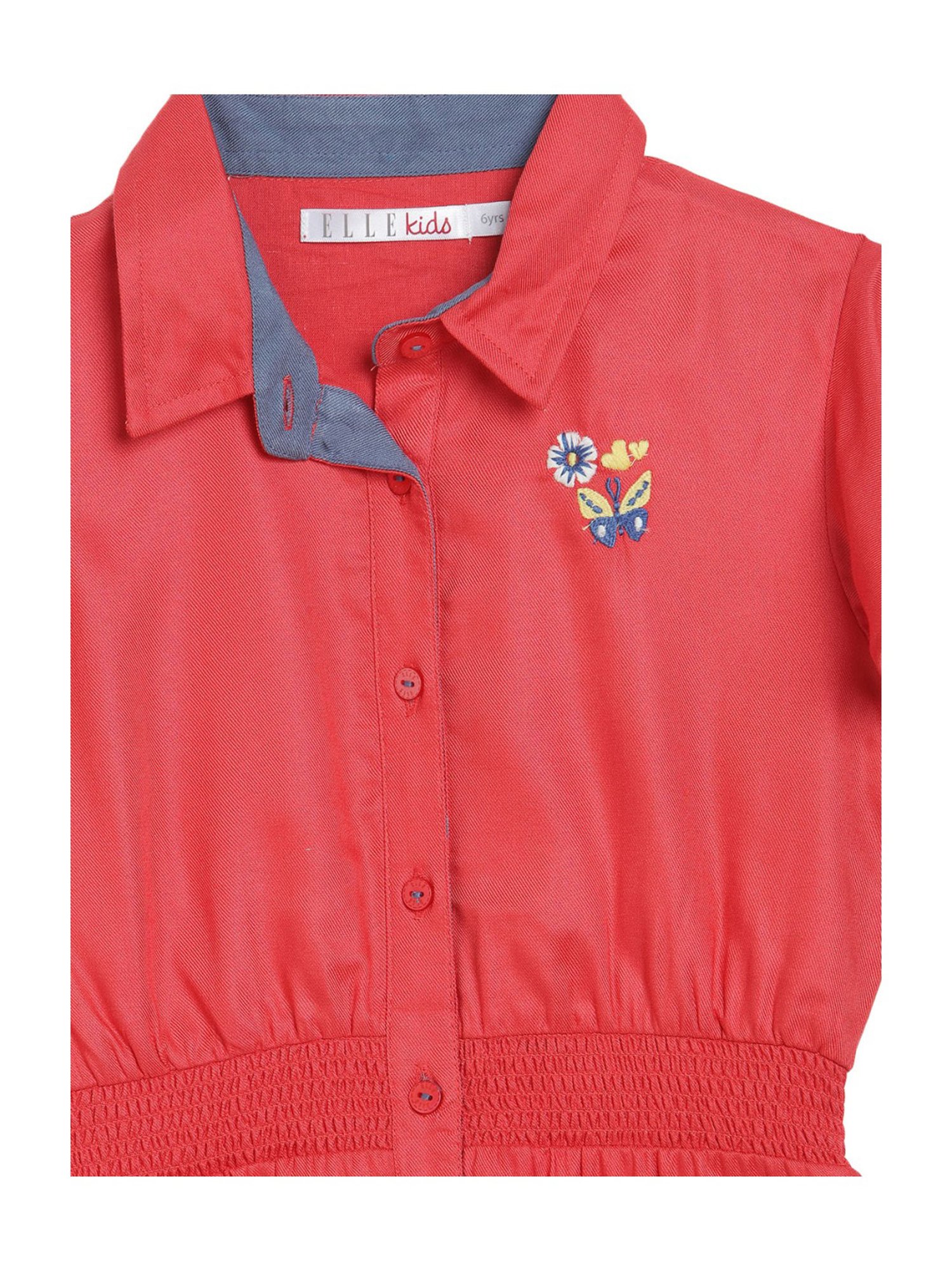 Elle Kids Coral Cotton Dress