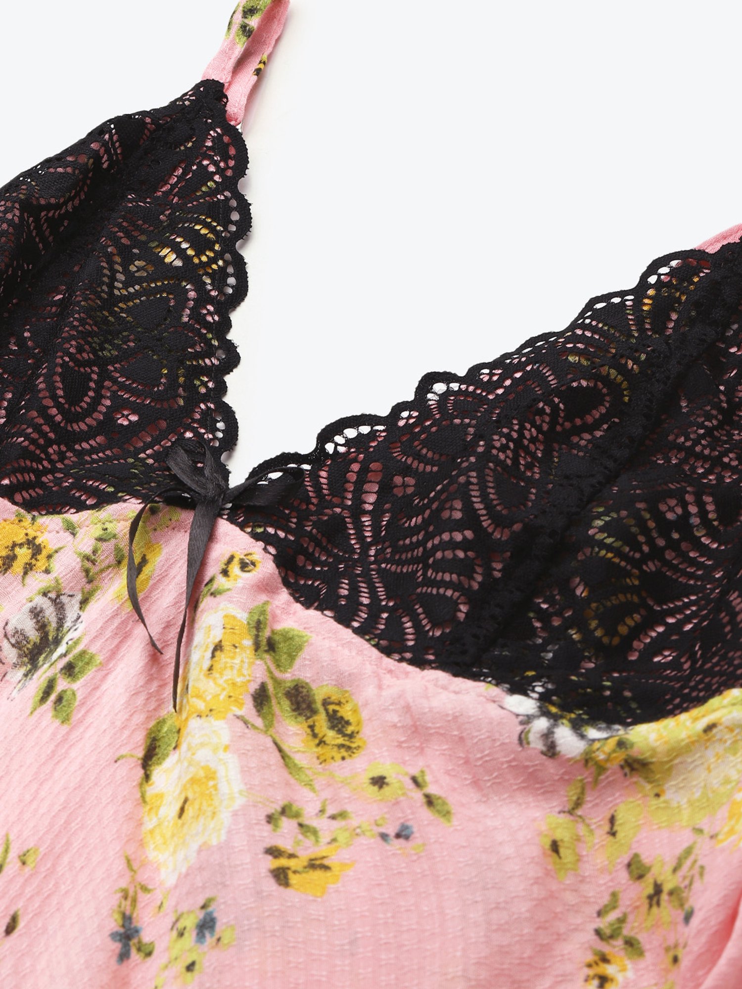 Ms.Lingies Peach Printed Chemise