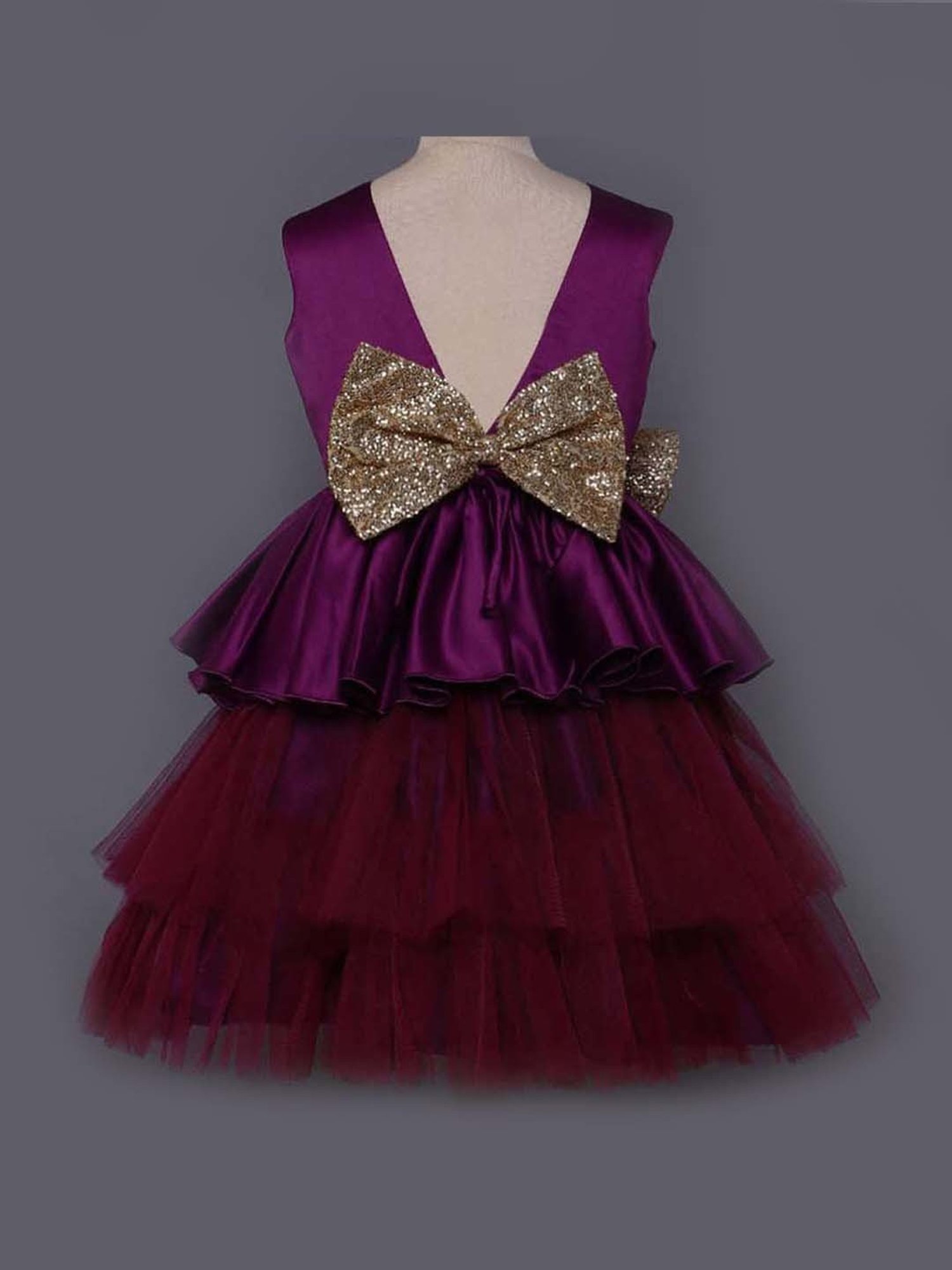 The Magic Wand Kids Purple Regular Fit Dress