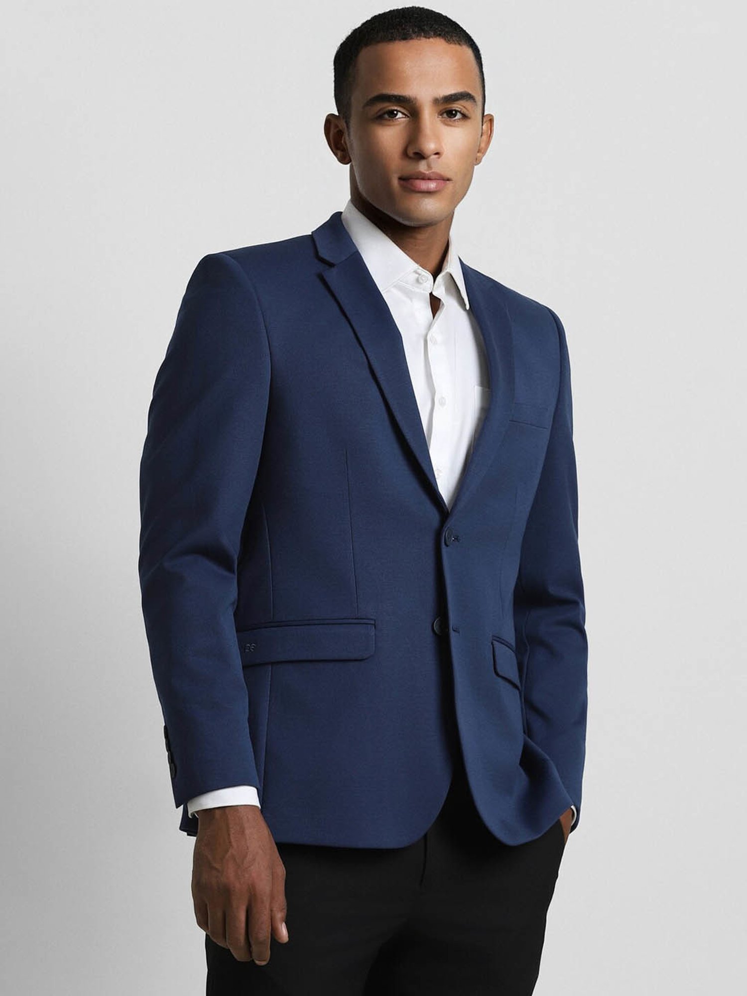 Peter England Elite Navy Slim Fit Blazer
