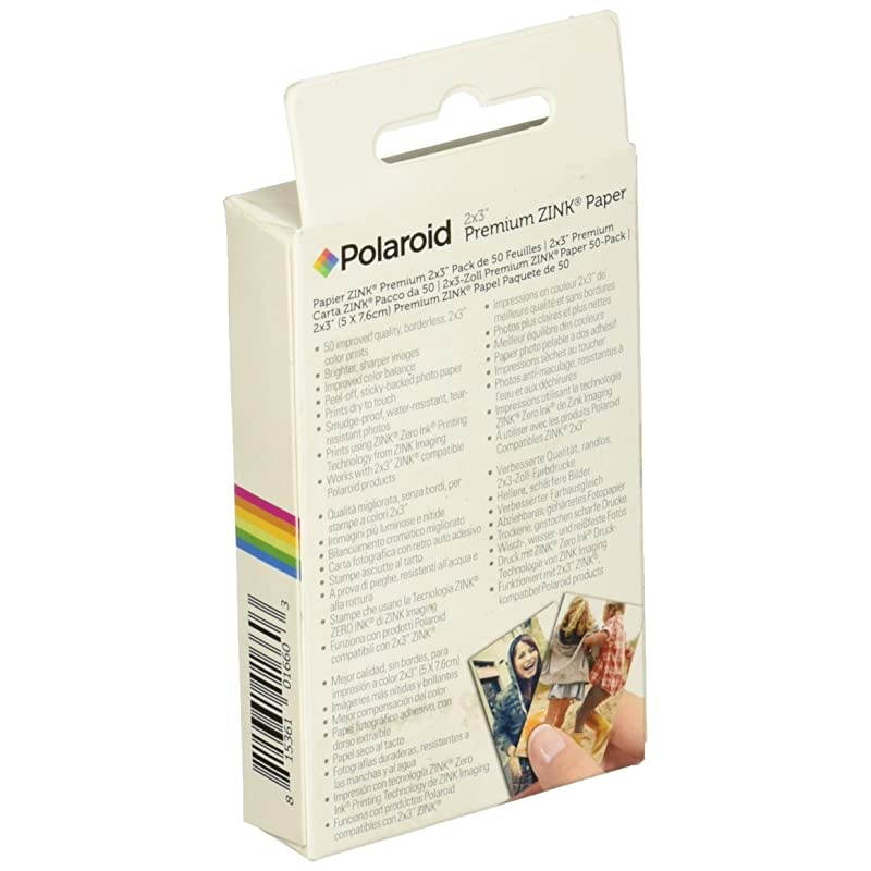 Polaroid 2x3" Premium  Photo Paper (50 Pack) Compatible with Polaroid Mint Camera, Snap/Snap Touch Instant Print Cameras & Polaroid Mint and Zip Photo Printers