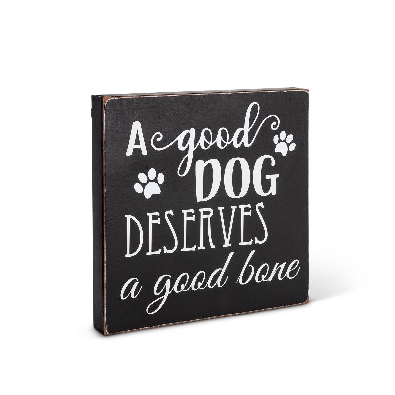 Lone Elm Studios Set of 2 Wood Dog Themed Wall D'ecor