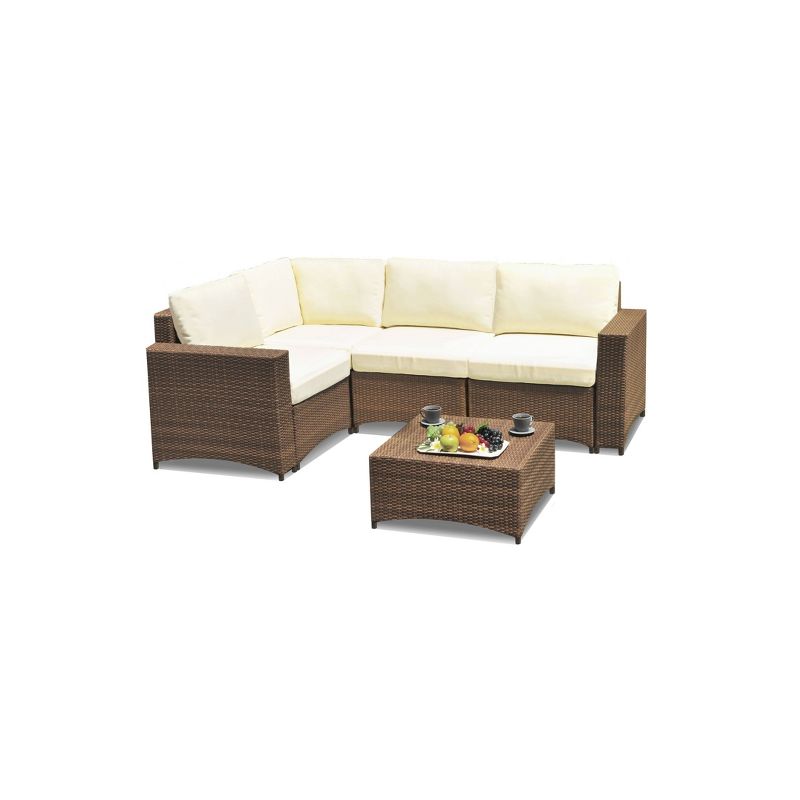 2pc Studio Shine Collection with Modular Sectional Set & Coffee Table - W Unlimited