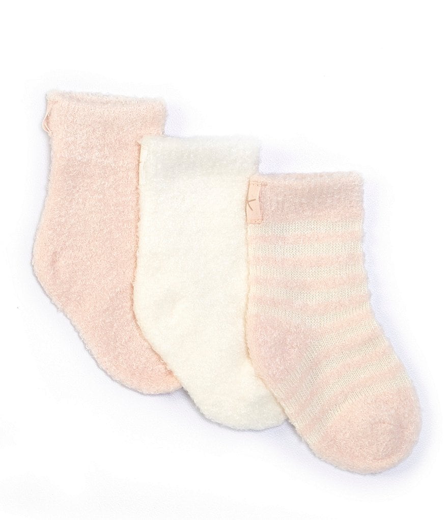 Barefoot Dreams Baby Newborn-6 Months CozyChic Lite Socks 3-Pack