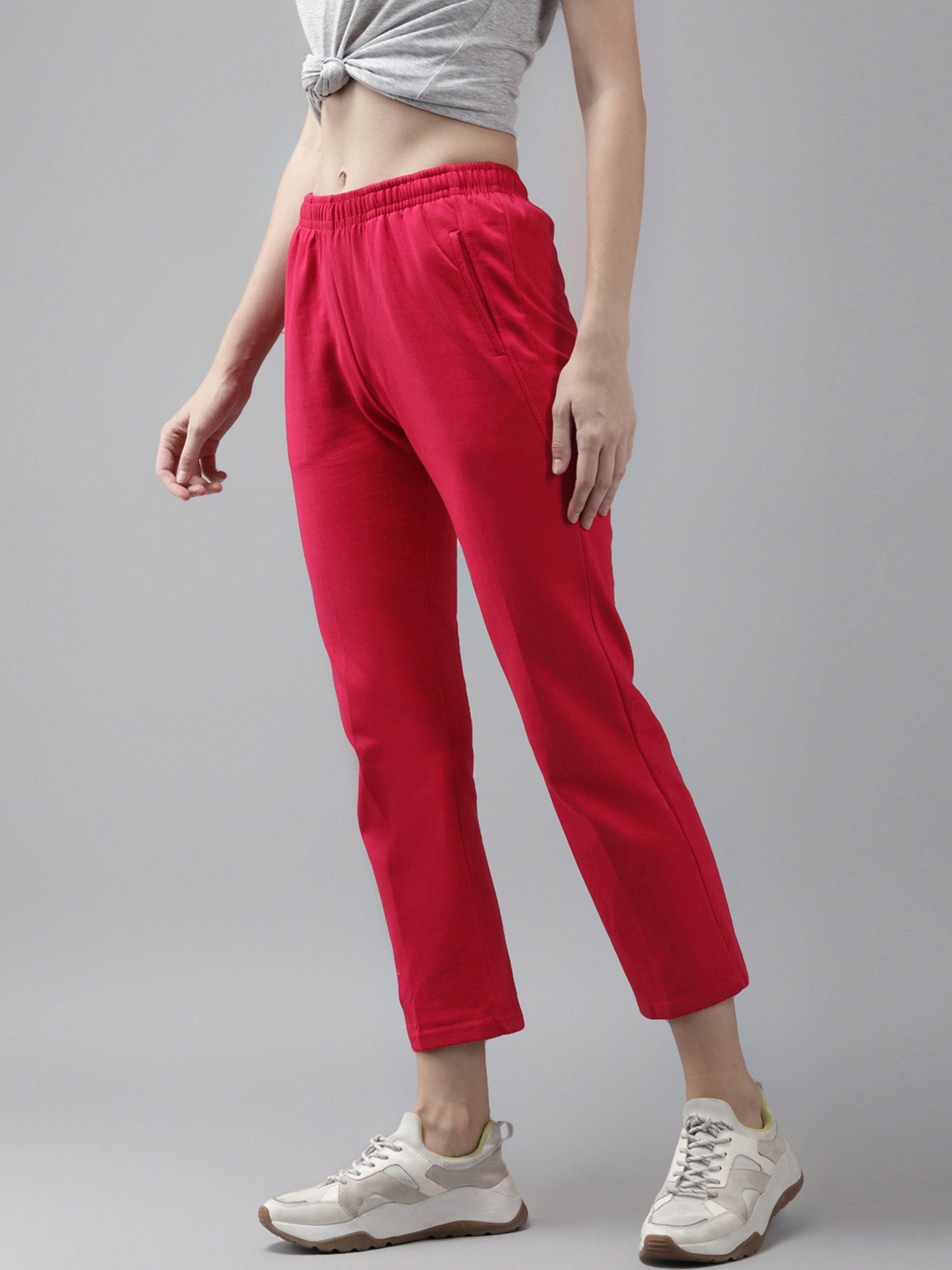 Cayman Pink Mid Rise Trackpants