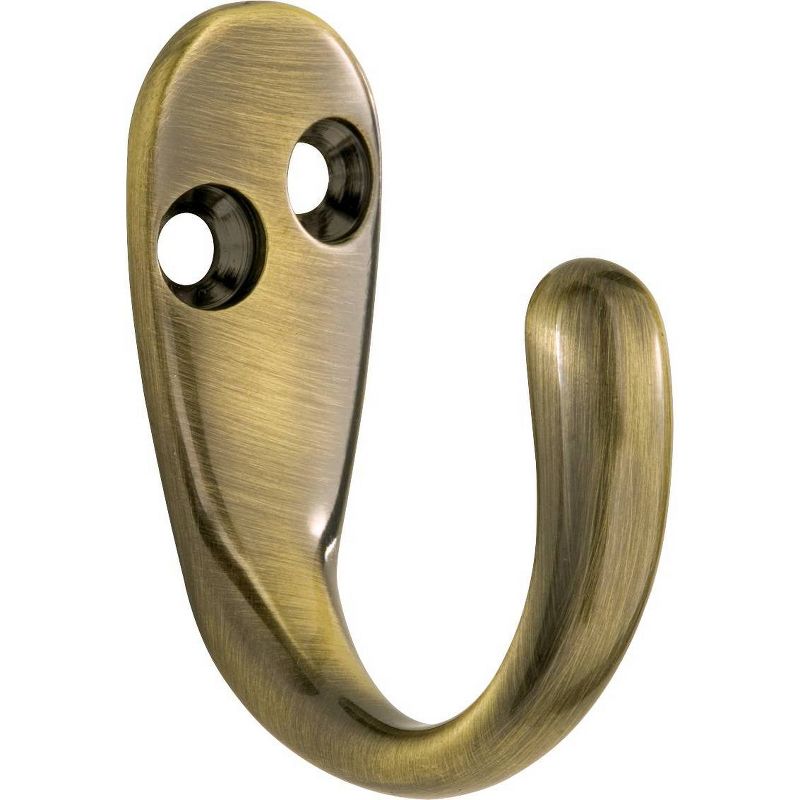 Franklin Brass 5pk Single Prong Robe Decorative Hooks Antique Brass