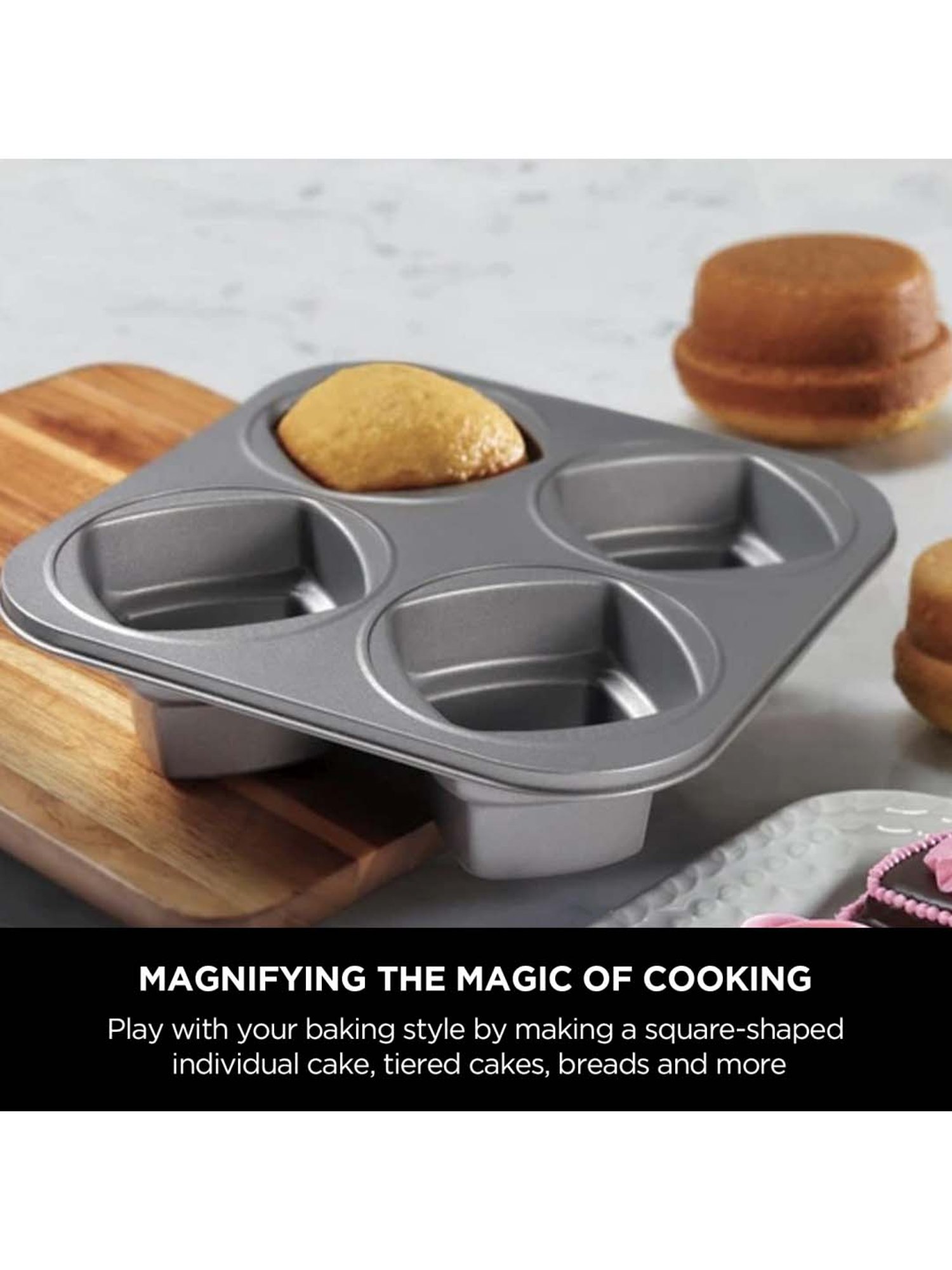 Meyer Bakemaster - 4 Cup 2-Tier Square Cake Pan