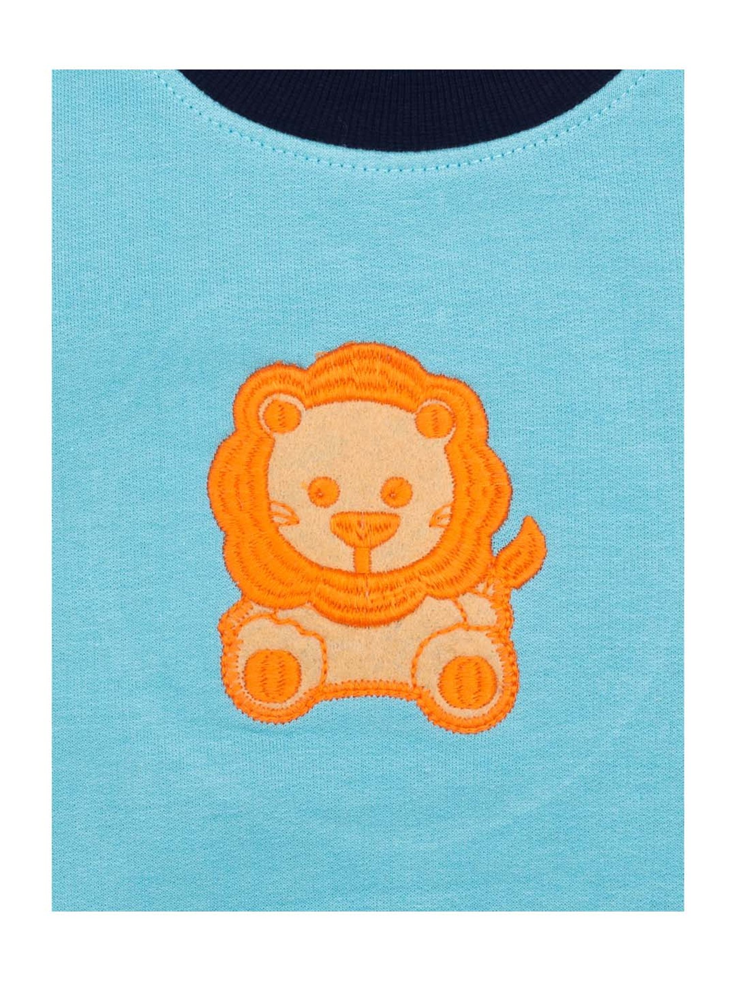 Mee Mee Kids Blue Embroidered T-Shirt
