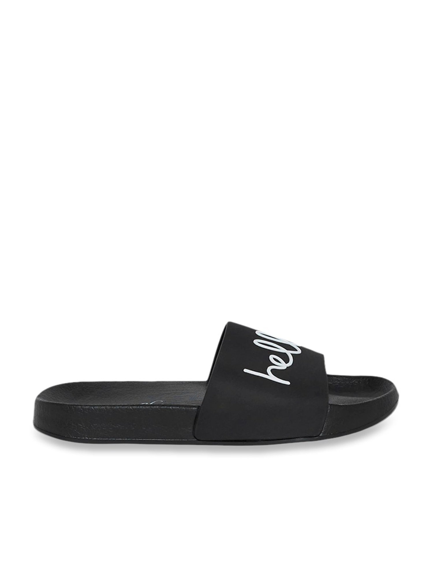 Forever Glam by Pantaloons Women's Black Slides