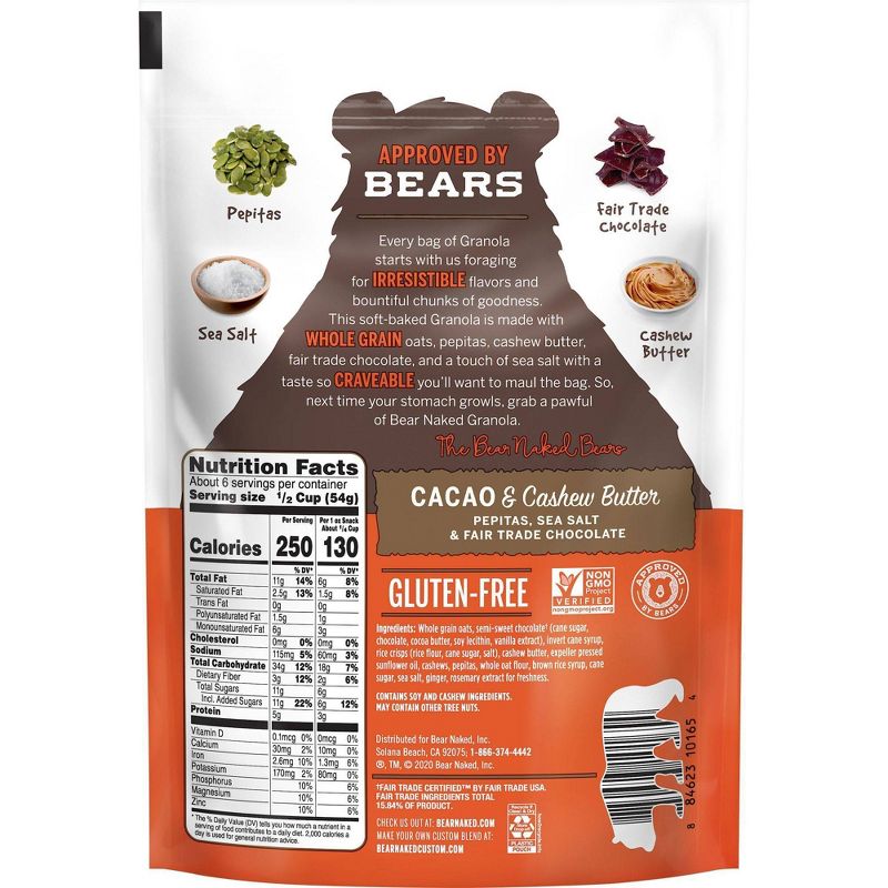 Bear Naked Cacao & Cashew Butter Soft Baked Granola - 11oz