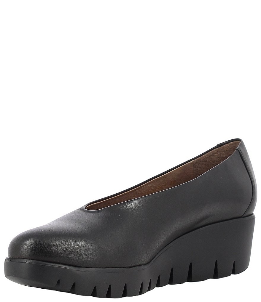 Wonders Mandy Leather Lightweight Wedge Pumps