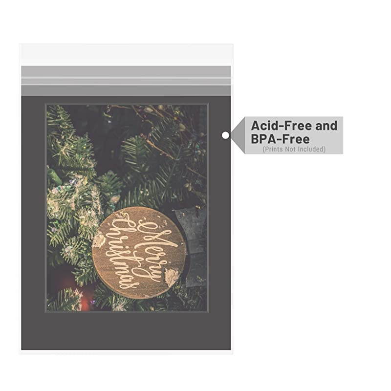 100 5 1/4 X 7 1/8 Clear Bags for 5x7 Photo Mats