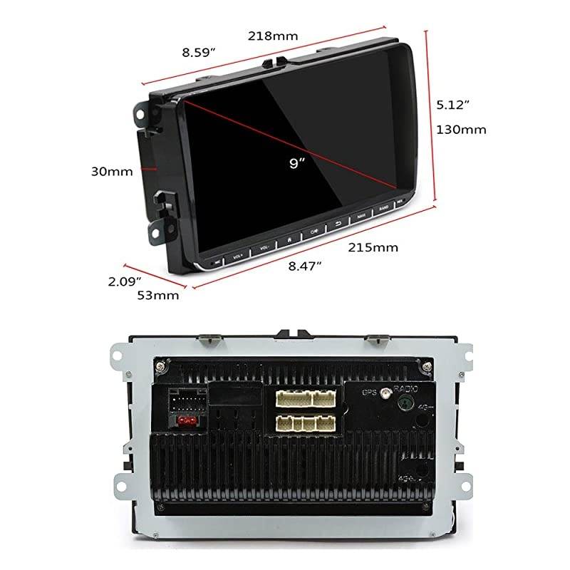 Stereo Radio Android 2G RAM+32G ROM Indash Head Unit for Volkswagen Jetta Passat Golf Touran Polo SEAT Skoda 9" Touch Screen with GPS Navigation WiFi Bluetooth FM USB+Backup Camera