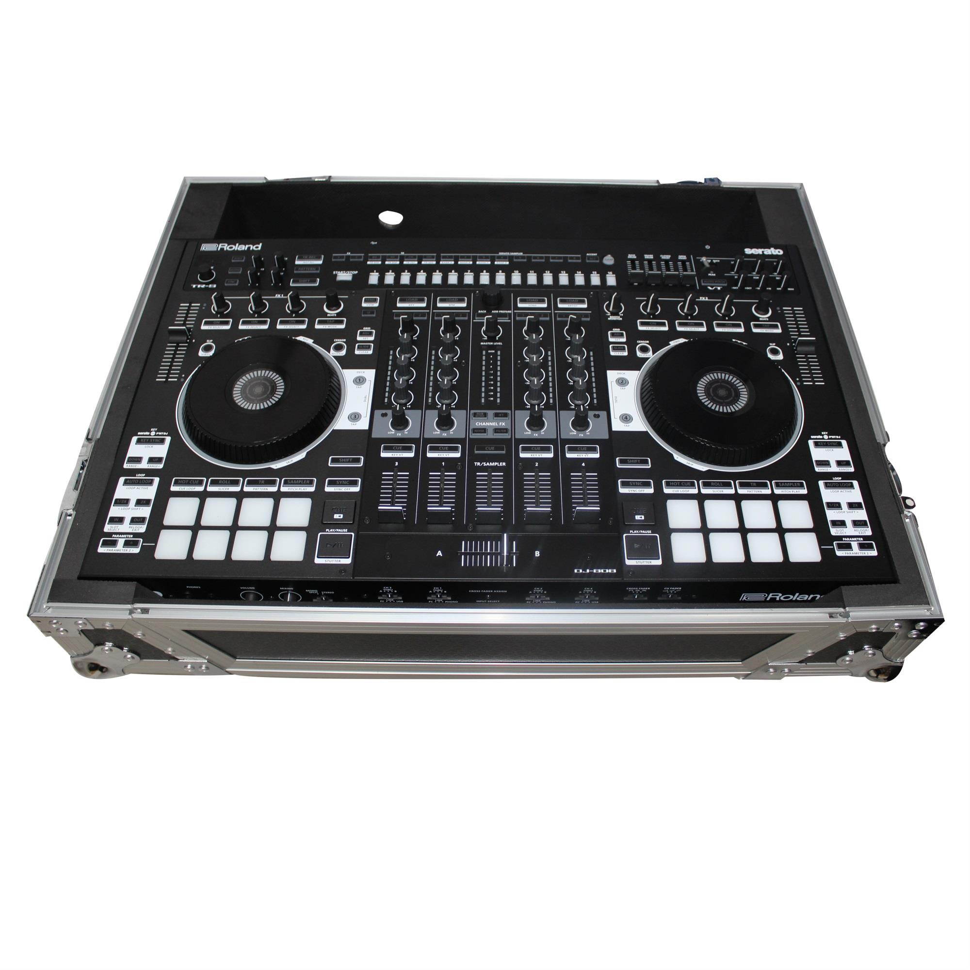 Digital Controller Flight Case W/Wheels for Roland DJ-808 or Denon MC7000