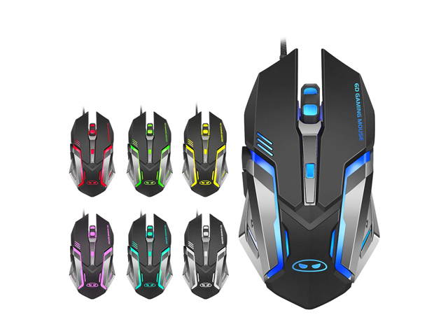 SADES Anivia K8 Gaming Keyboards Blademail Wired USB Keyboards for Pc/Mac gamers, 19 non-conflict keys, 7 colors Backlit, Metal Material