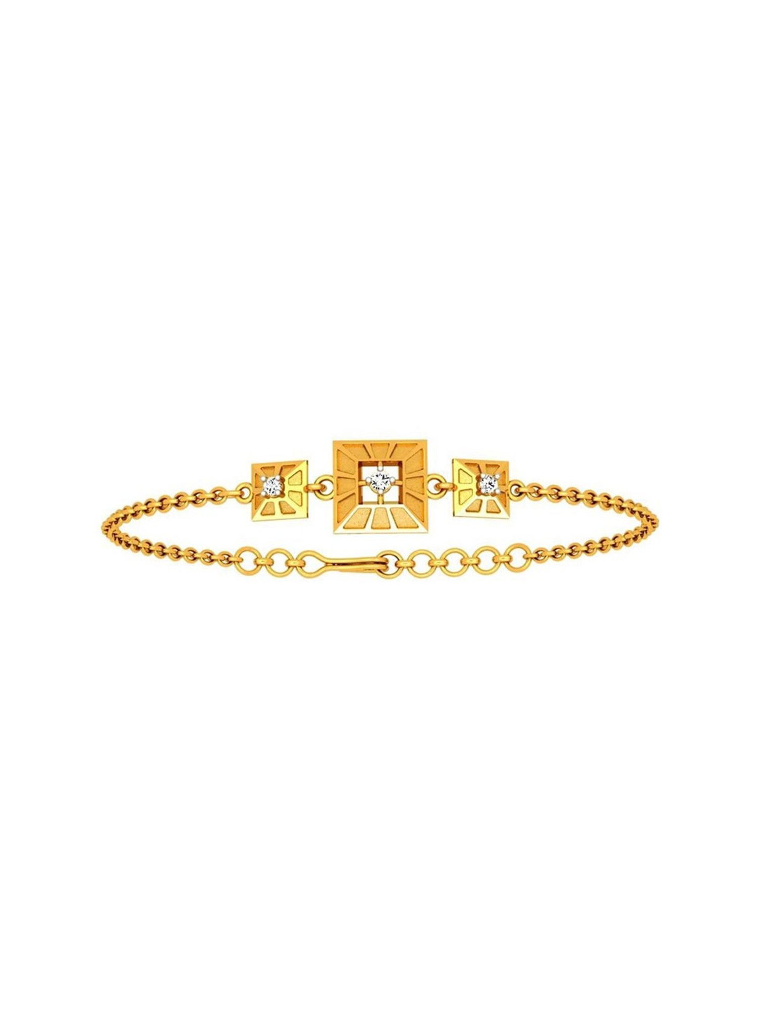 P.C. Chandra Jewellers 22k Yellow Gold Square Squad Bracelet