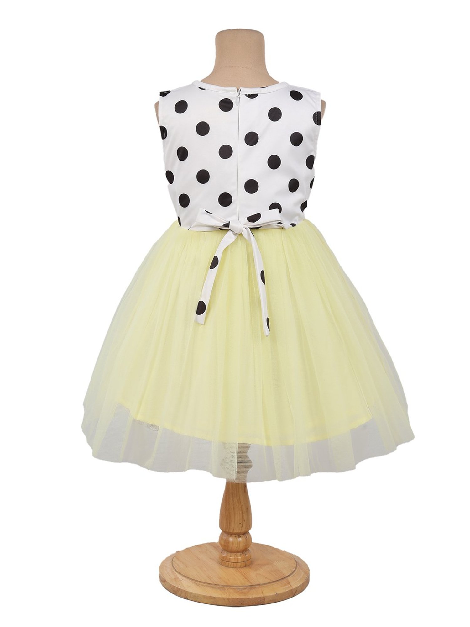The Magic Wand Kids White & Yellow Printed Dress