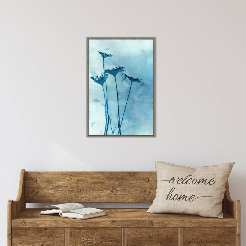 16" x 23" Anne by Krista Mccurdy Framed Canvas Wall Art Blue - Amanti Art