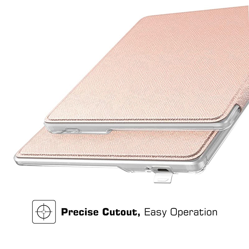 Case Fits AllNew Kindle Oasis 9th and 10th Generation ONLY 2017 and 2019 Release Slim Lightweight Cover with Translucent Frosted Back Protector Rose Gold