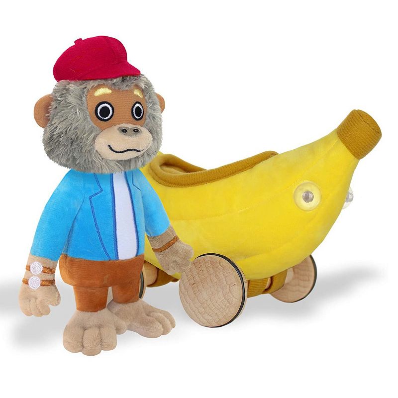 Yottoy Bananas Gorilla Soft Toy 7.5&rdquo; with Bananamobile 8&rdquo;