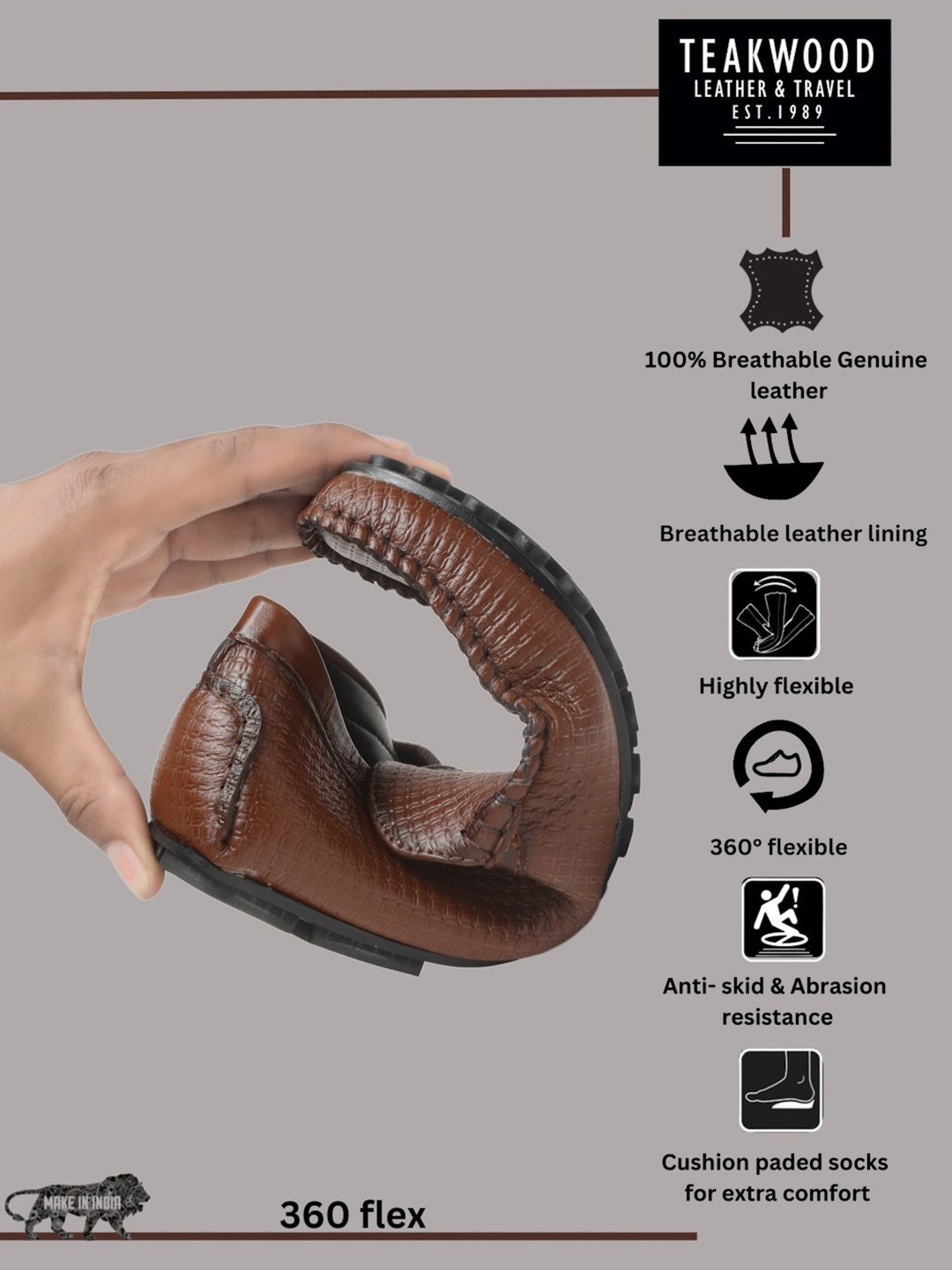 Teakwood Leathers Men's Brown Casual Loafers