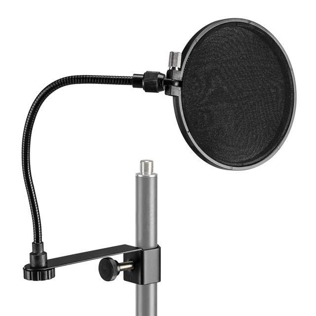 H&A Pop Filter with Gooseneck and Adjustable Knob (Clamp On) #HA-PF-K