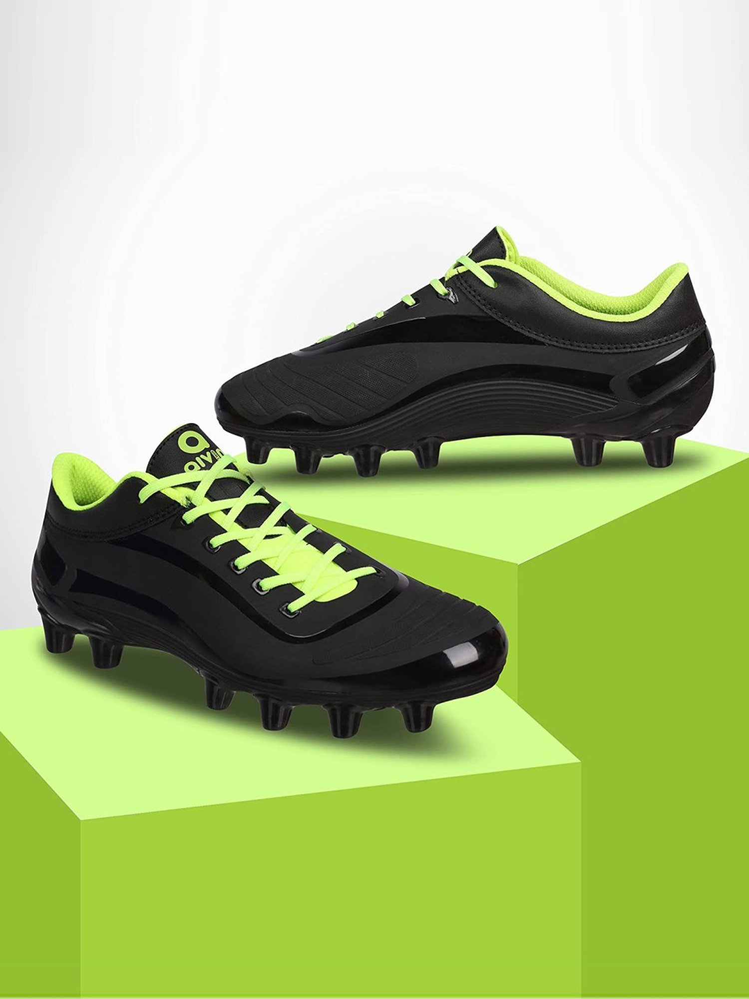AIVIN Men's Firststrike Black Football Shoes