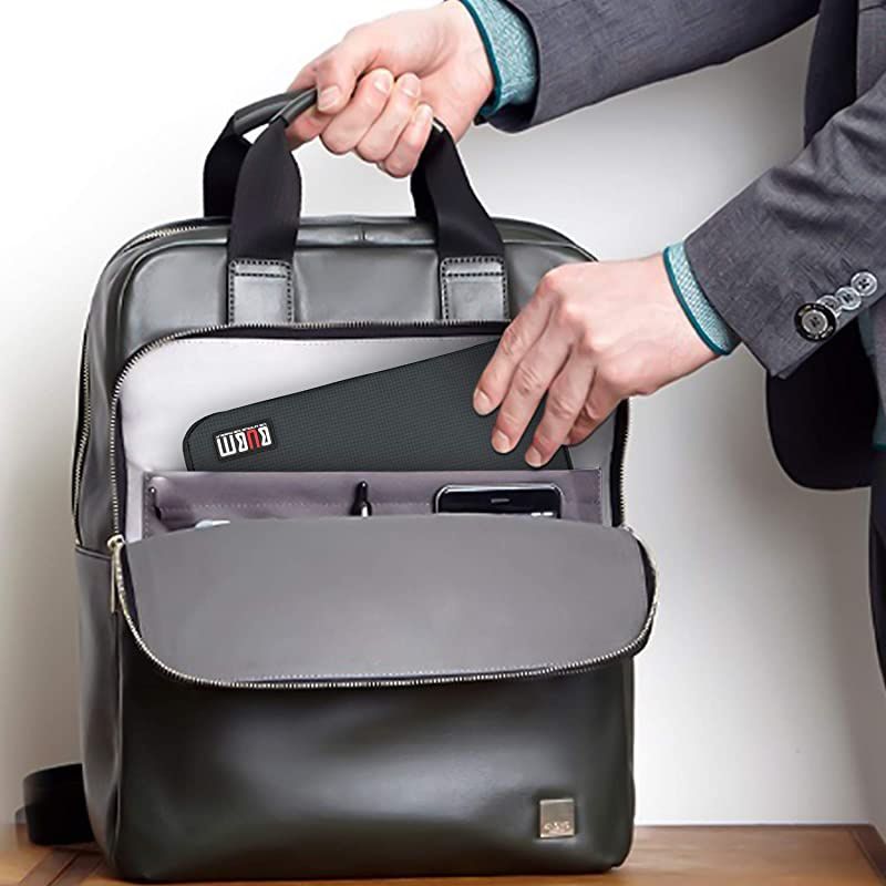 Double Layer Electronic Accessories Organizer Travel Gear Bag for Cables USB Flash Drive Plug and More Perfect Size Fits for iPad Mini Medium Gray