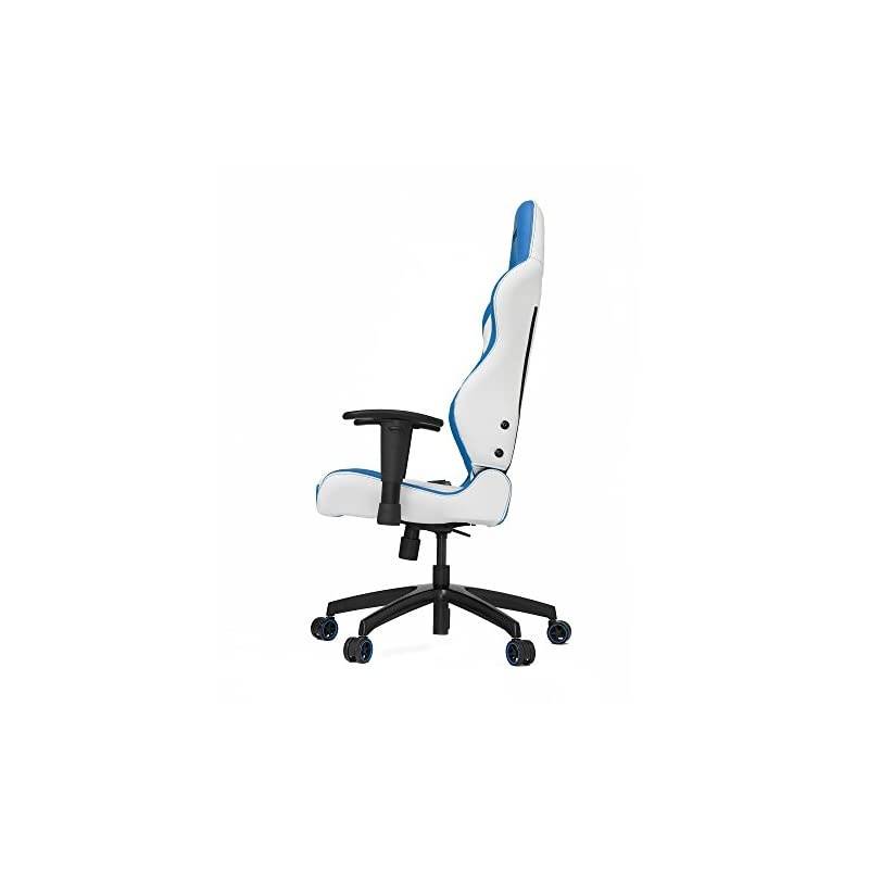 Gaming Chair Racing Seat, S-Line Slim SL2000 BIFMA Cert, White/Blue