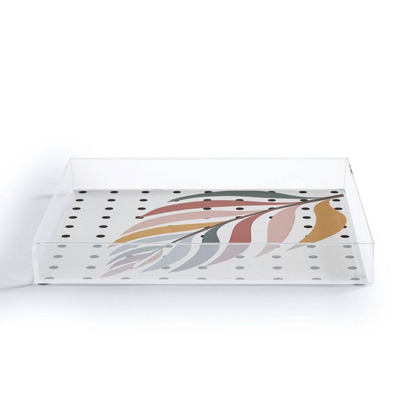 17" x 14" Acrylic Alisa Galitsyna Colorful Palm Branch Tray - society6