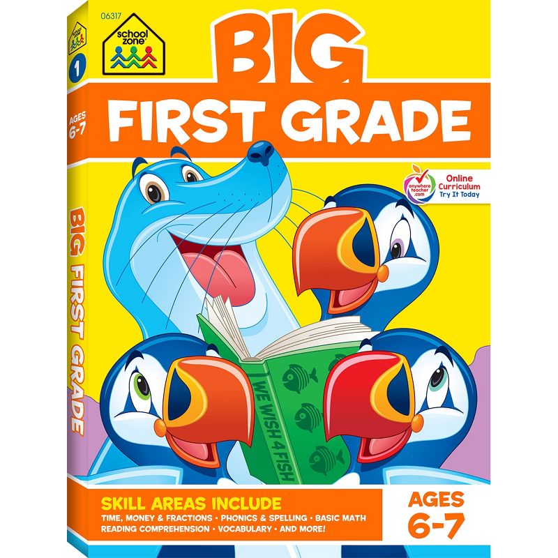 Big First Grade Workbook, Ages 67 (School Zone Publishing) - by Wendy Colsen (Paperback)