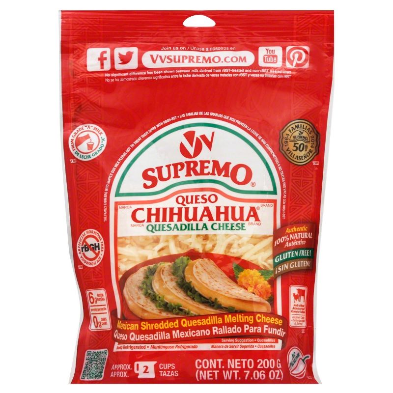 V&V Supremo Queso Chihuahua Quesadilla Cheese - 7.6oz