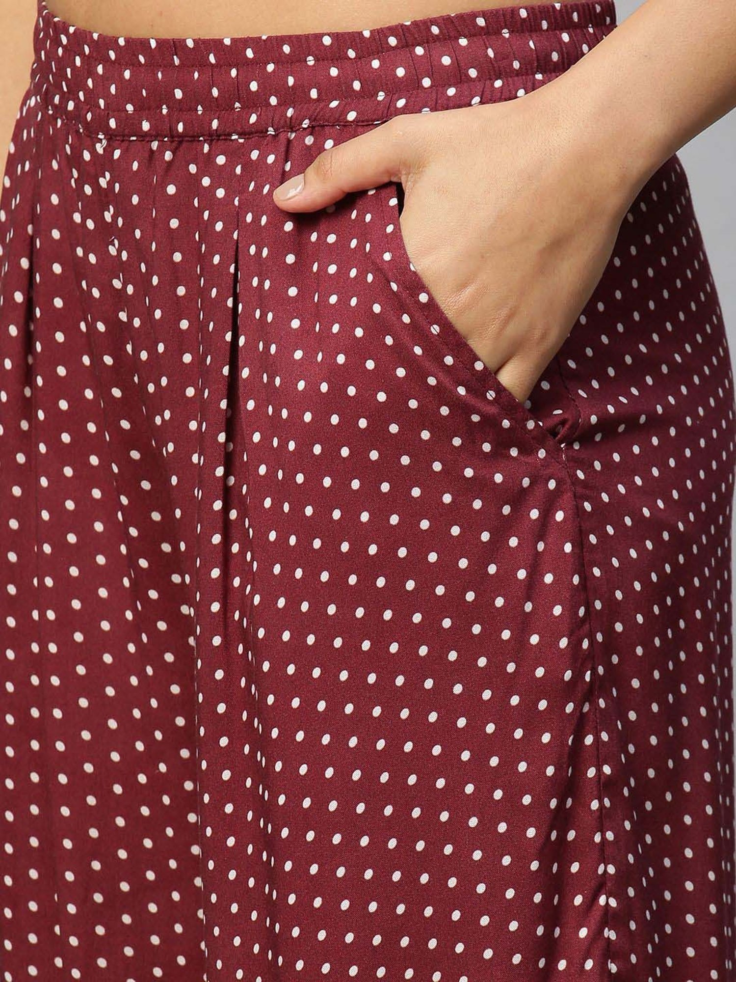 Chemistry Red Polka Dots Palazzos