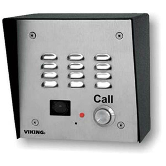 Viking - E-35-EWP - Stainless Steel Handsfree Phone with Dialer and Color Video Camera, Flush Mount with Included