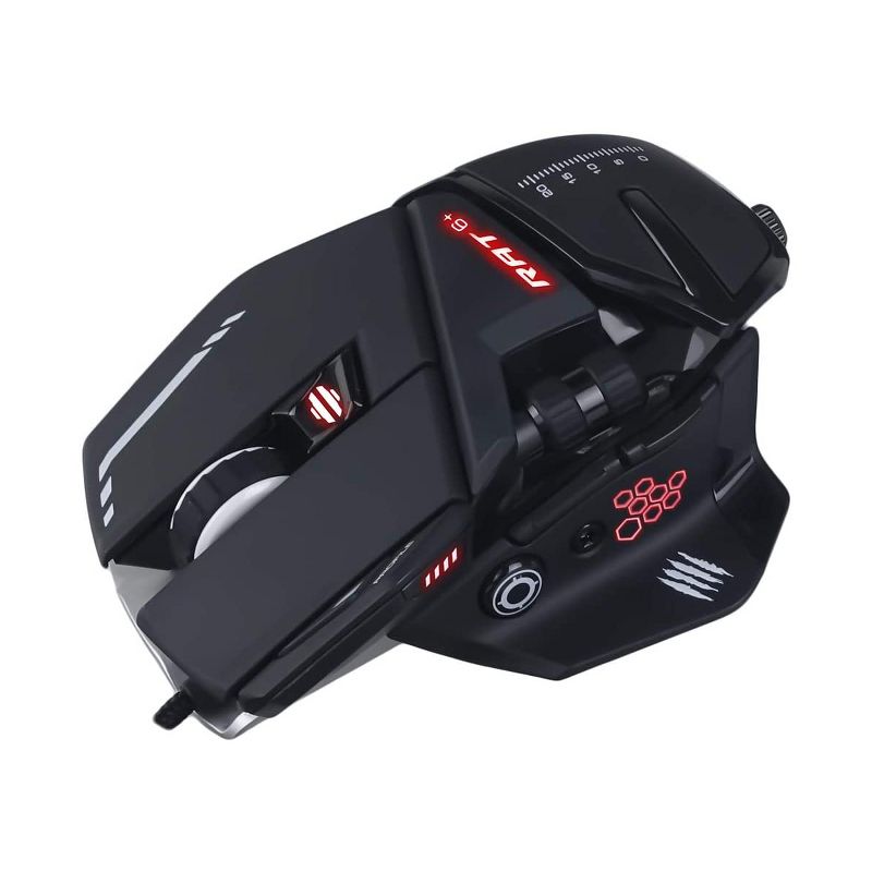 Mad Catz The Authentic R.A.T. 6+ Optical Gaming Mouse, Black ( MR04DCAMBL00 )