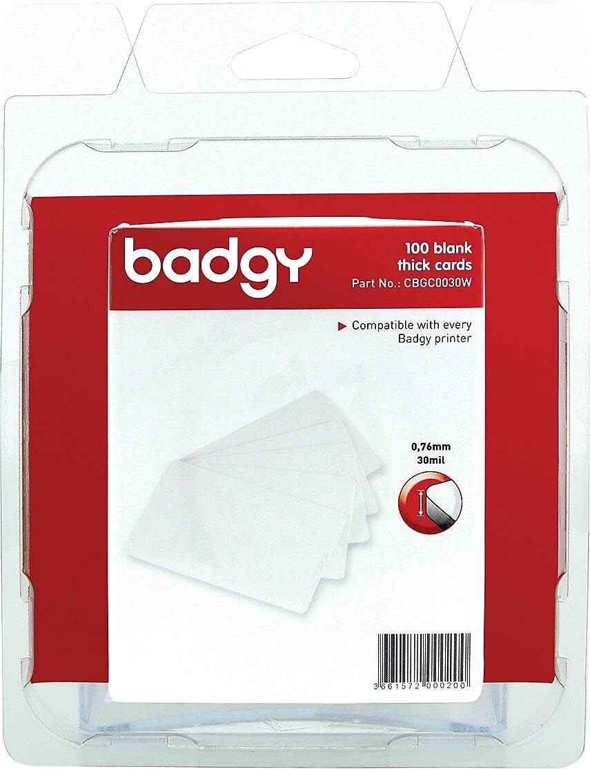 BADGY CBGC0030W Blank ID Cards,30 mil