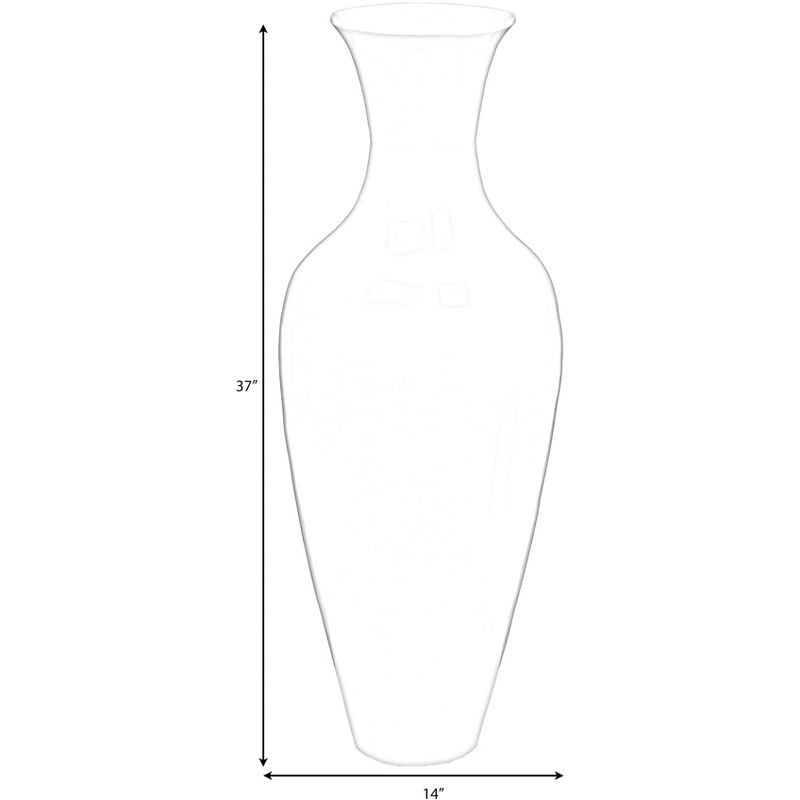 Uniquewise 37 Inch White Modern Bamboo Tall Floor Vase