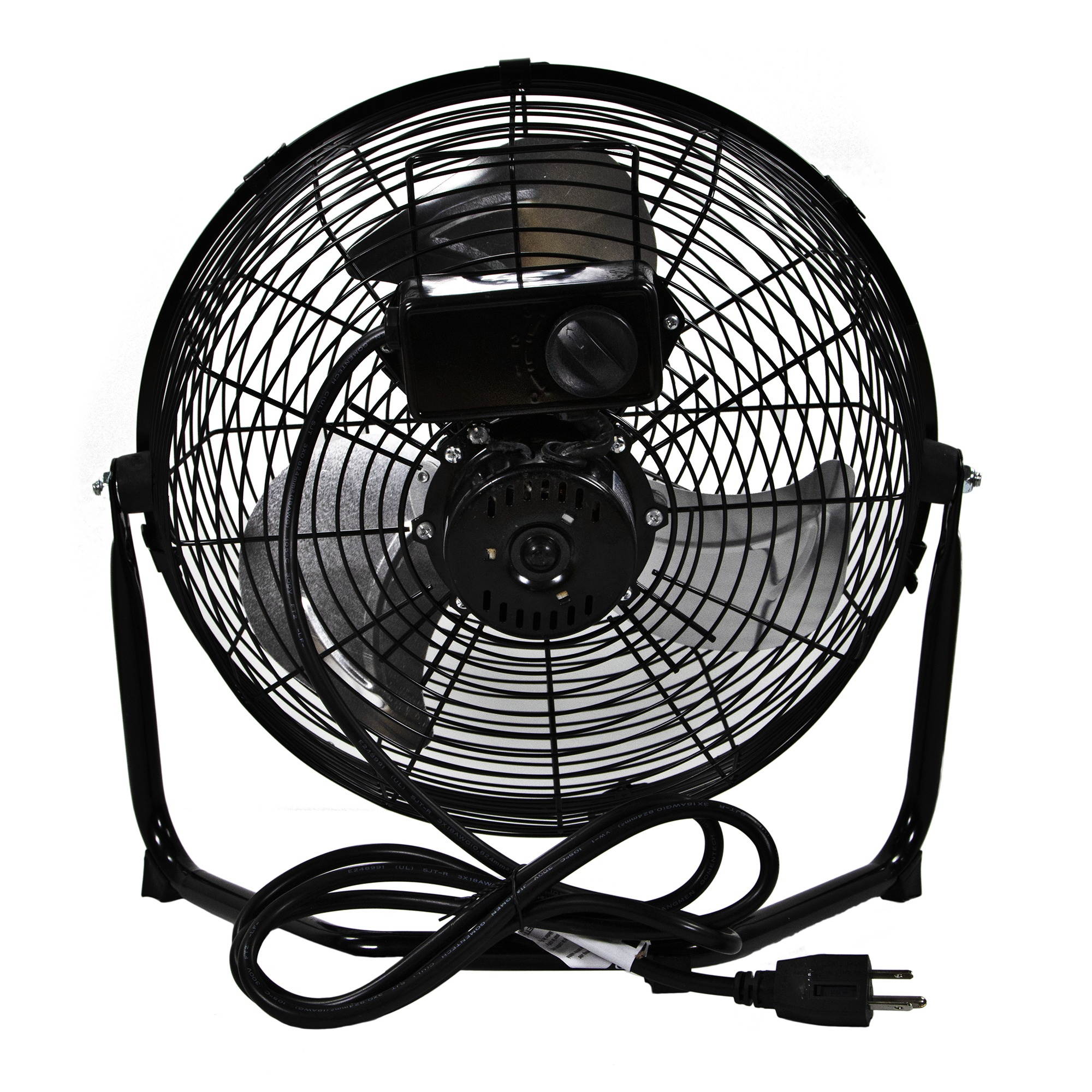 Comfort Zone CZHV12B 12-inch High-Velocity 3-Speed Floor Fan with 180-Degree Tilt